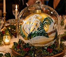 luksus julekugle i guld til juleindretning